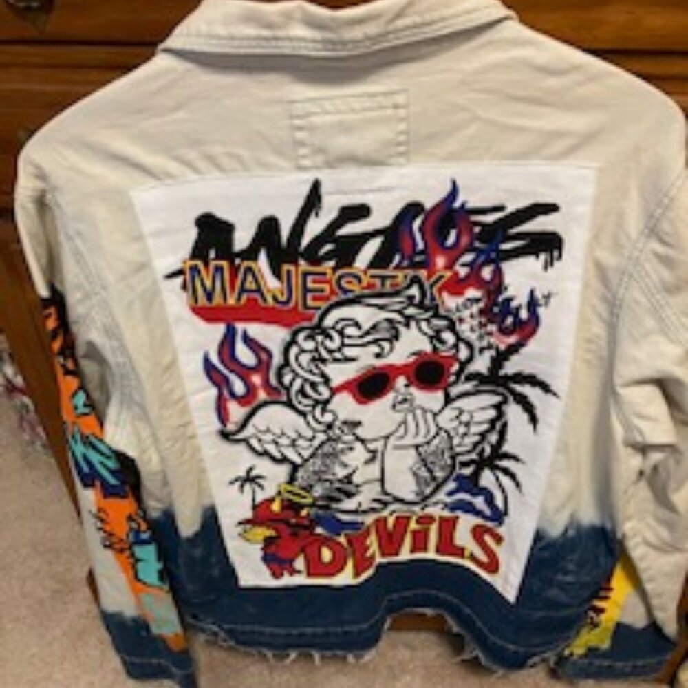 MAJESTIK Denim Jacket  ONE OF A KIND  Large  NWOT  Men's